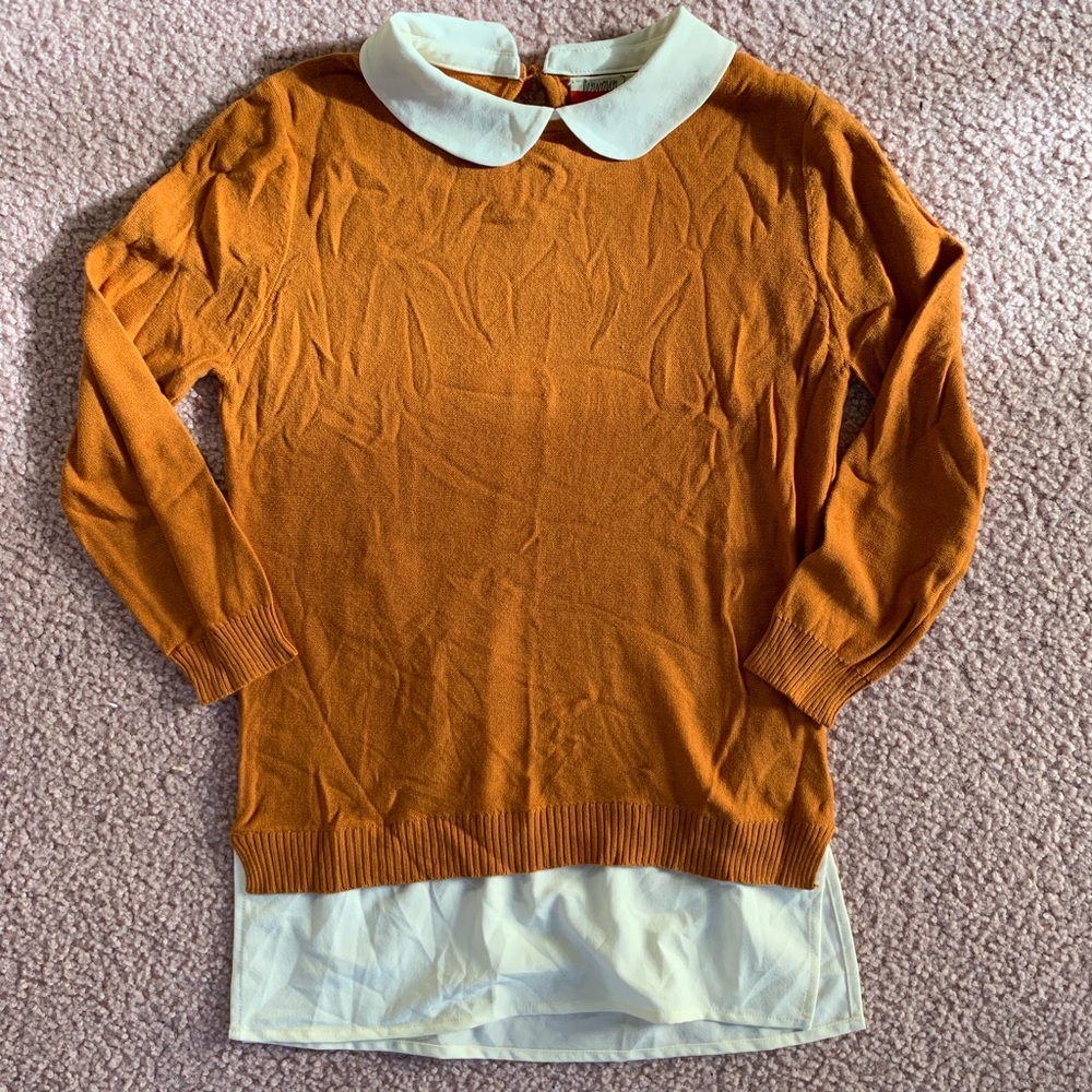 Fervour Peter Pan Collar Mustard Sweater